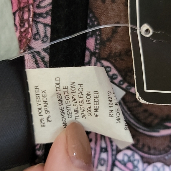 J.T.B NWT Hippie Boho Summer paisley lace trim tank Dark Roast Brown 2X - Picture 3 of 6